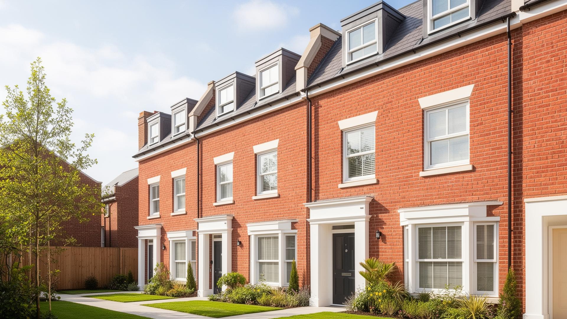 Modern UK terraced houses suitable for supported living